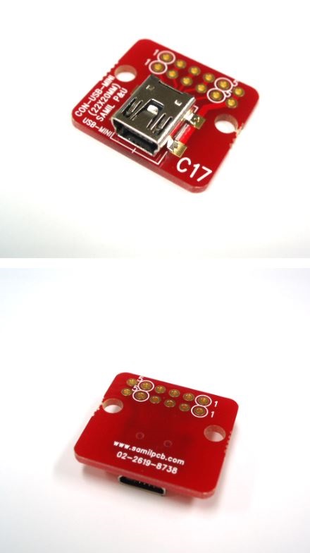 변환기판 콘넥터용 [C17] CON-USB-MINI / 인투피온