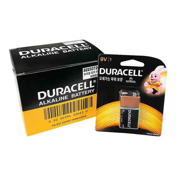 [건전지] 듀라셀 DURACELL MN1604 알카라인 포장 10개입 9V / 인투피온