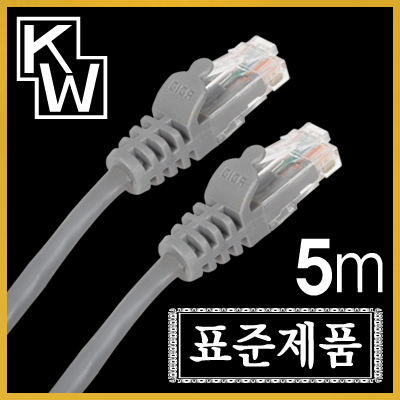 [표준제품]KW KW505 CAT.5E UTP 다이렉트 케이블 5m / 인투피온